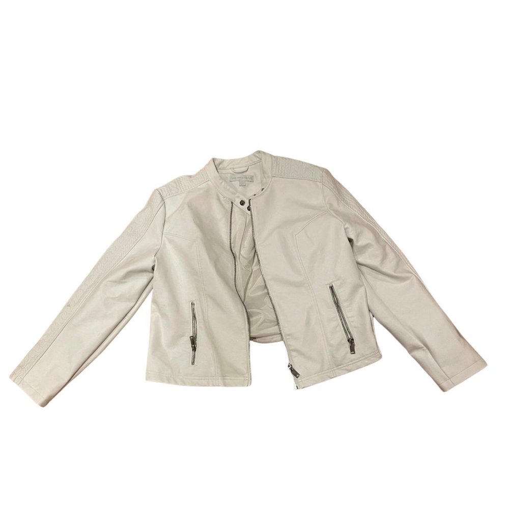 White Vegan Leather Jacket